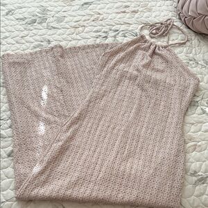 Tan Knit Halter Dress